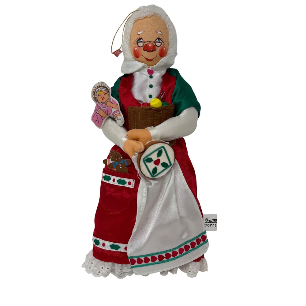 VTG 90's Annalee Christmas‎ Corner Mrs Claus Doll Cookie Baking Christmas Decor
